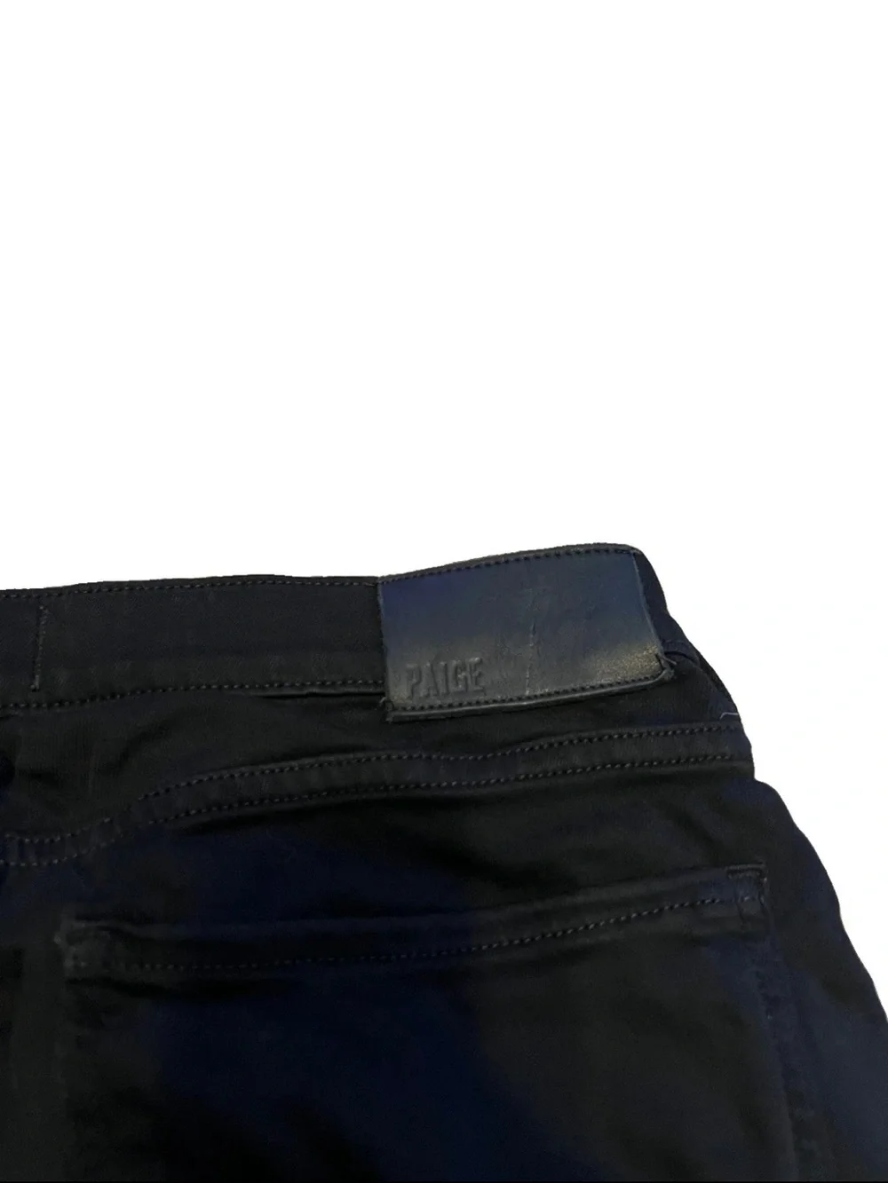 Paige Federal Slim Straight Leg Jeans Black Shadow Stretch Denim Mens 32x32